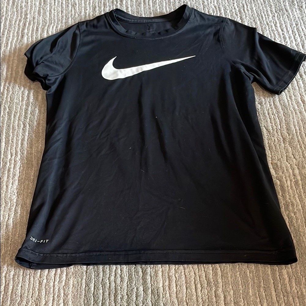 Nike Black Performance Tee with White Swoosh